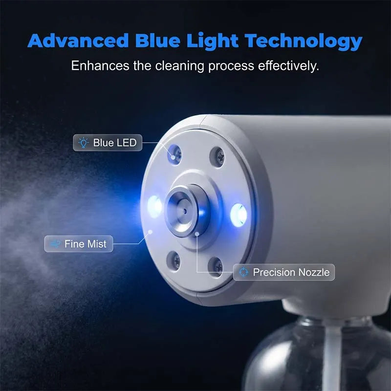 🚫 Cordless Nano Atomizer – Touchless Disinfecting, Blue Light – For Home, Office & Car 🏠
