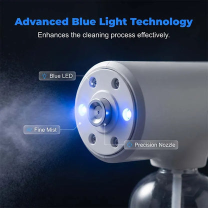 🚫 Cordless Nano Atomizer – Touchless Disinfecting, Blue Light – For Home, Office & Car 🏠