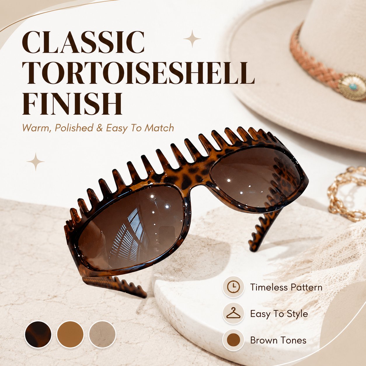 😎2-In-1 Tortoiseshell Headband Sunglasses
