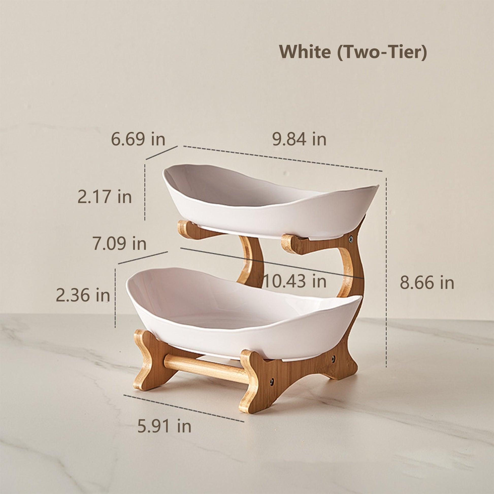 🍓2-Tier / 3-Tier Fruit Basket, Countertop Fruit Bowl(Includes Stand