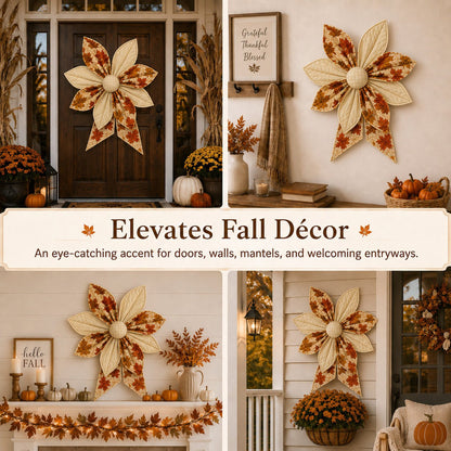 🎀 DIY Oversized Quilted Bow Sewing Kit – 23–25 in Seasonal Door Décor