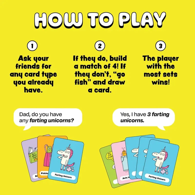 🔥HOT SALE 49% OFF - 🦄Hilarious Go Fish Card Game for Kids & Families