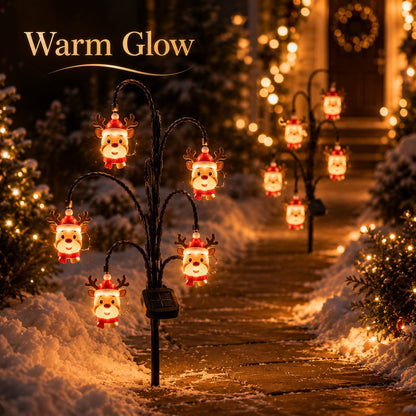 ⏳ Last day 50% OFF– 🎄Solar Santa Stake Lights 5 Styles Outdoor Yard Decor