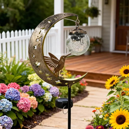 🌙 Flash Sale-60% Off✨Hummingbird Moon Solar Garden Stake Light