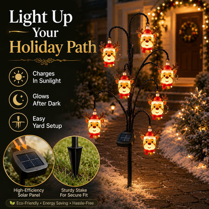 ⏳ Last day 50% OFF– 🎄Solar Santa Stake Lights 5 Styles Outdoor Yard Decor