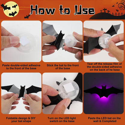 3D LED Bat Halloween Decorations – Create A Spooky Glow For Your Home