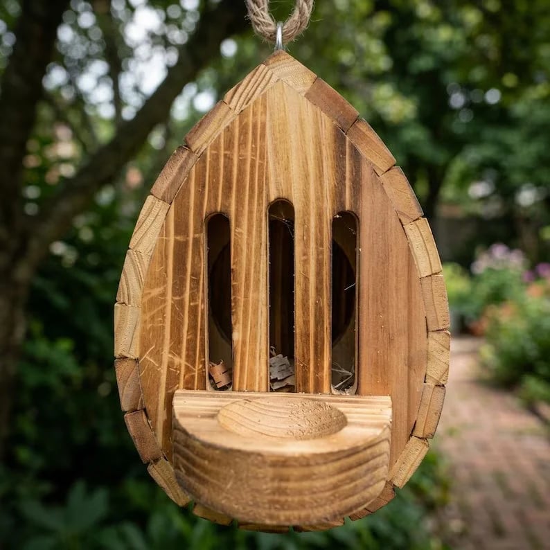 🎉Handmade Garden Butterfly House with Feeder Station🦋