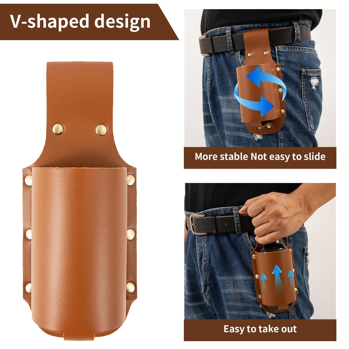 Leather Beer Holster Belt