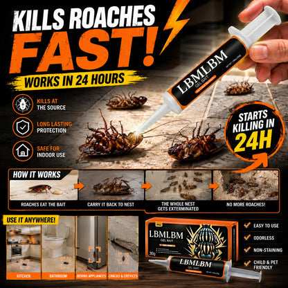 🔥Limited-Time Offer – Save 49% Today🔥LBMLBM Cockroach Gel Bait (New Upgraded Formula)