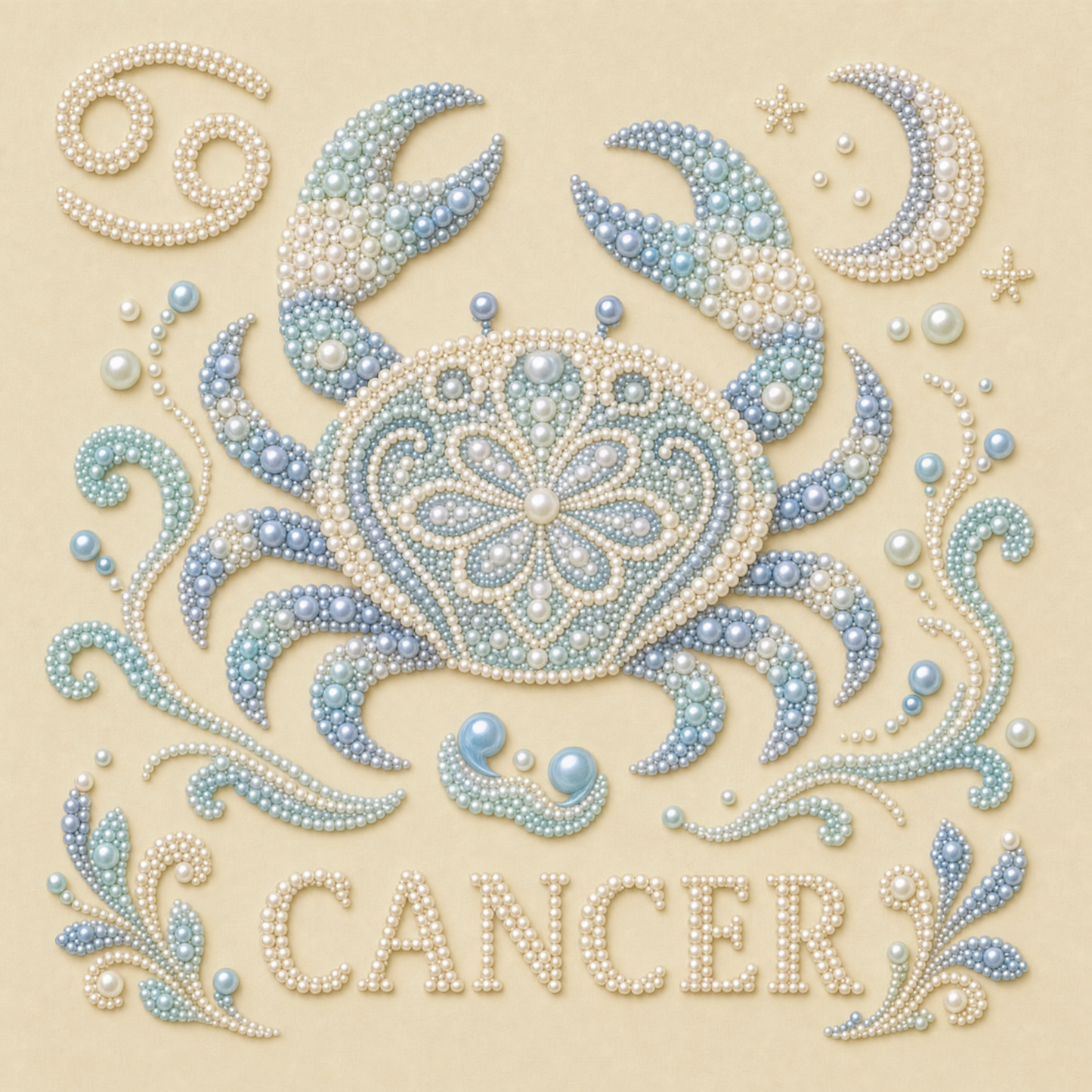 Zodiac Pearl Painting Kit – 12 Unique Signs✨
