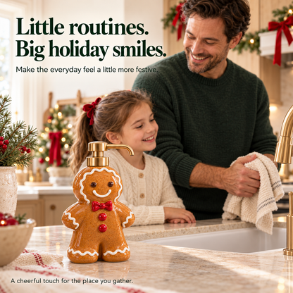 🎄 Christmas Cheer Ceramic Soap Dispenser – A Festive Touch for Your Sink ✨