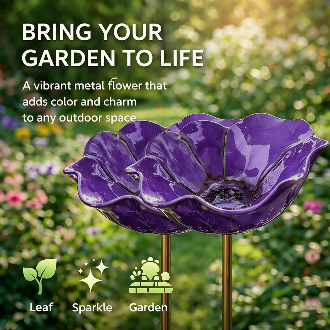 💖🎁Handmade Metal Flower Garden Stake🐦