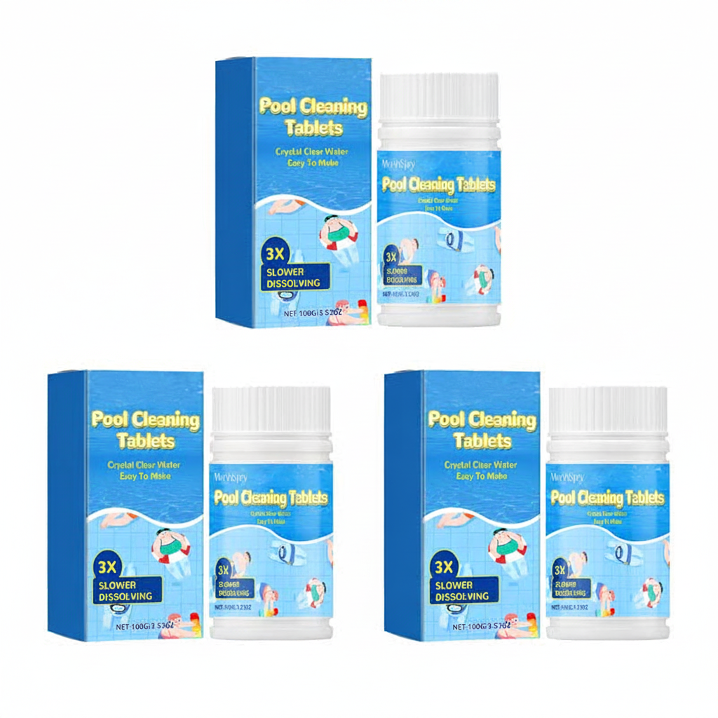 💧 Purify Water, Eliminate Odors & Stains ——🏊 Pool Cleaning Tablets