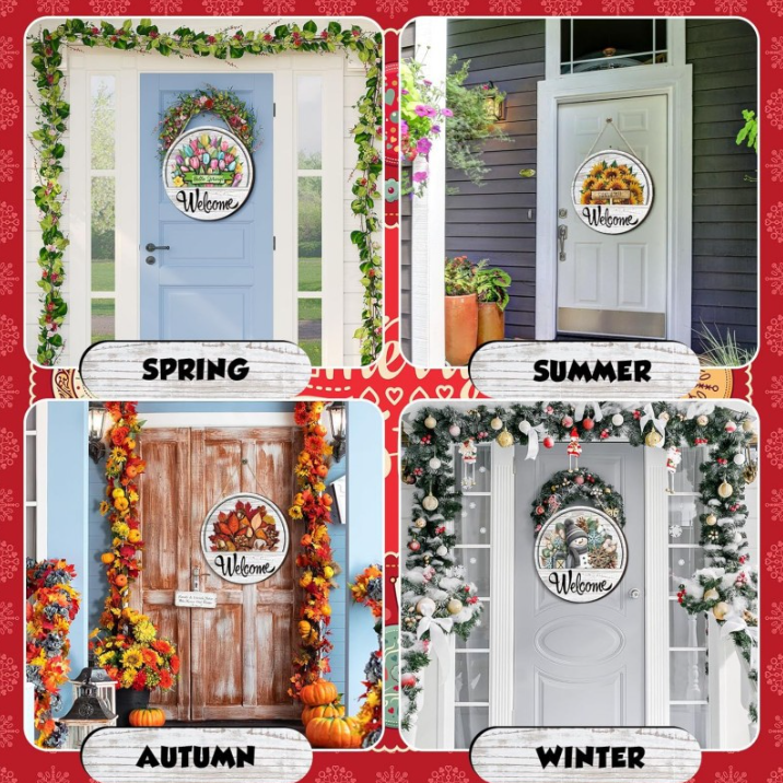 🔥 Hot Sale 49% Off — ⭕️16 PCS Interchangeable Welcome Sign for Front Door