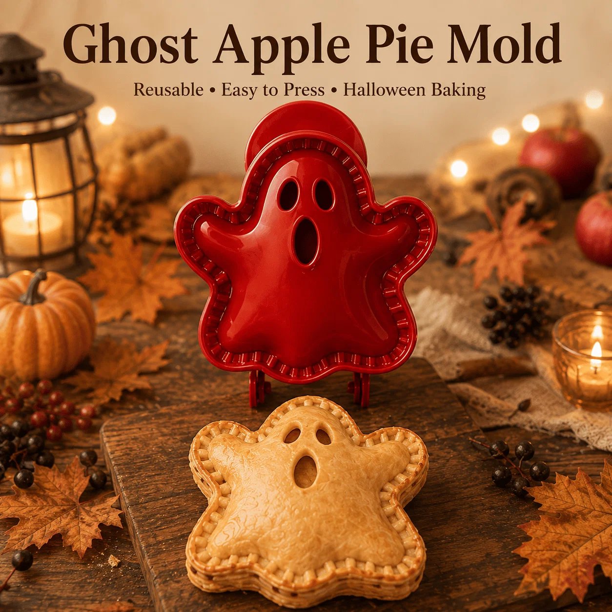 🎃 Halloween Mini Pie Mold Set – 8 Spooky Designs for Easy Festive Baking