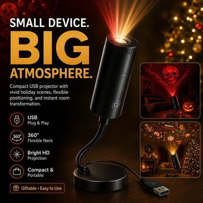 🎄👻✨60,000+ Sold — Plug & Play HD Holiday Projector for Christmas & Halloween Decor