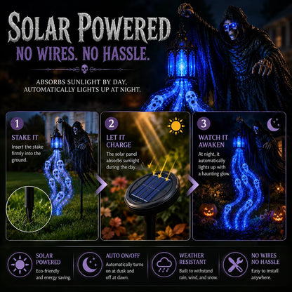 🔥 Today Only: 51% OFF 🎁Animated Halloween Headless Horseman Garden Light 💀