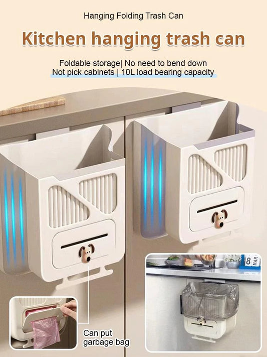 📢📢50% OFF !! ⏰Foldable Hanging Trash Can – Space Saving, Leak Proof & Easy to Clean🧼