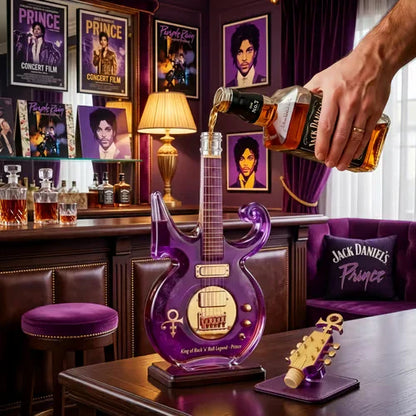🔥Last Day 49% OFF🔥 - Purple Music Legend Guitar-Shaped Commemorative Whiskey Bottle