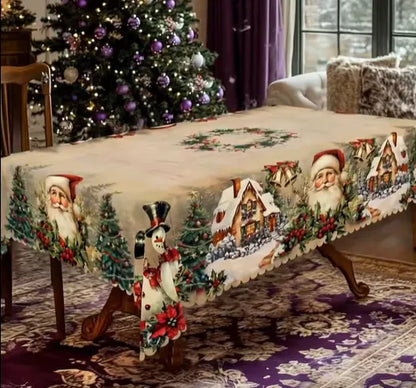 🎄 Christmas Tablecloth – Festive Santa Prints for a Warm & Welcoming Holiday Table