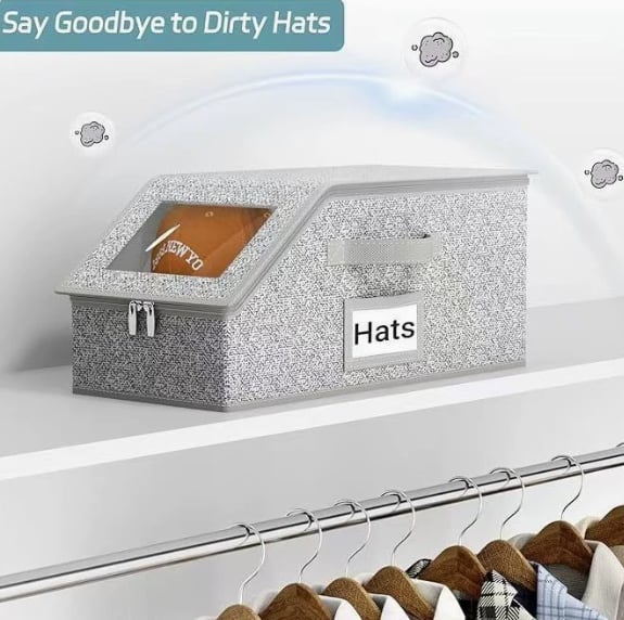 🔥Stackable Hat Storage Boxes for Baseball Caps
