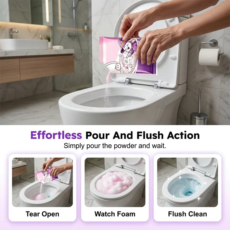 🔥HOT SALE🔥🛡️Automatic Foaming Toilet Bowl Cleaner Powder