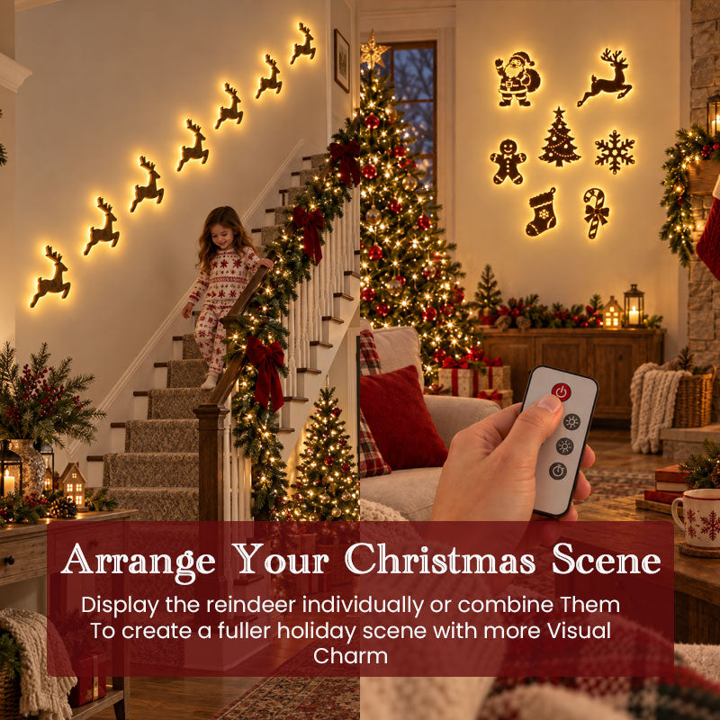🦌✨ Glowing Christmas Reindeer Wall Light – Cozy Festive LED Decor