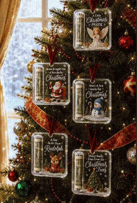 Christmas Cash Gift Ornament — Crystal Money Holder