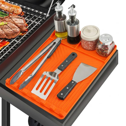 🔥Last Day 49% OFF -🍖Silicone BBQ Side Shelf Mat — Keep Tools Clean & Close