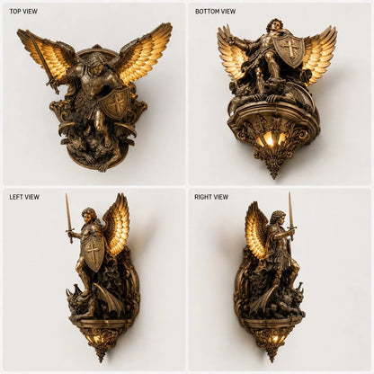 🔥LAST DAY 60% OFF⏰-St. Michael Guardian Angel Wall Light🕊️