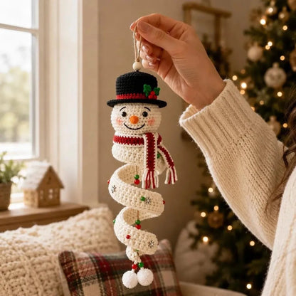 ☃️ DIY Spiral Crochet Snowman Kit
