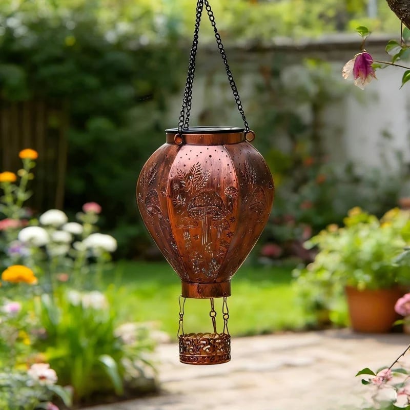 🎁 Solar Hot Air Balloon Hanging Lantern 🎈 A Unique Gift for Garden Lovers