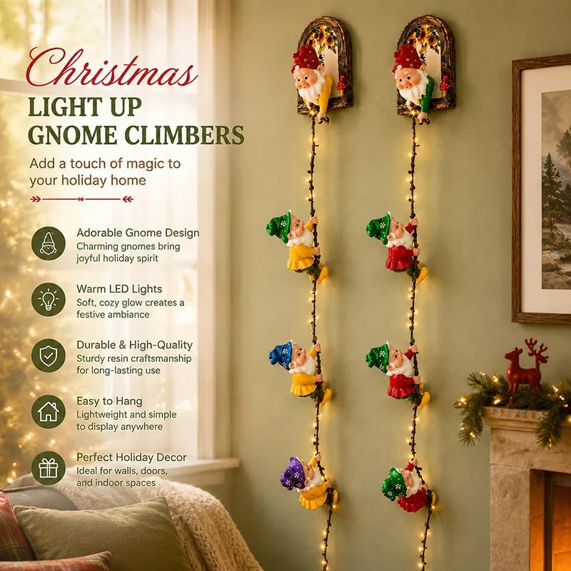 🎉🎄 Christmas Gnome String Lights