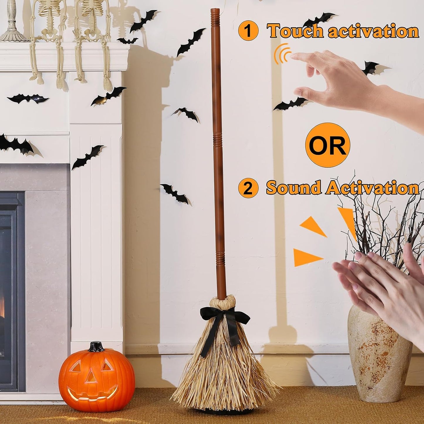 💥Halloween Sale 49% OFF🧙‍♀️🪄Floating Witch's Broom – Haunted Dancing Broom