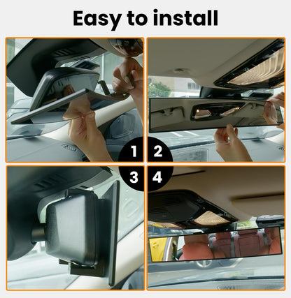 Panoramic Car Rear View Mirror Universal Extender Convex