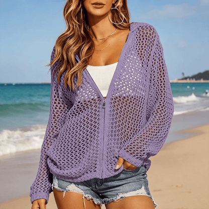 ⚡️Women's Crochet Lightweight Cardigan Zip Up