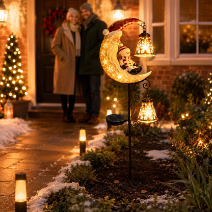 Christmas Solar Moon Stake Light
