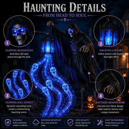 🔥 Today Only: 51% OFF 🎁Animated Halloween Headless Horseman Garden Light 💀