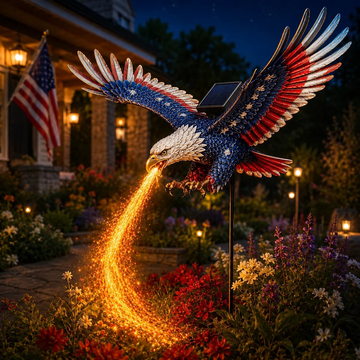 🔥Buy 2 Get 20% OFF🔥🦅 250th Anniversary Special – Eagle of Freedom Solar Garden Light