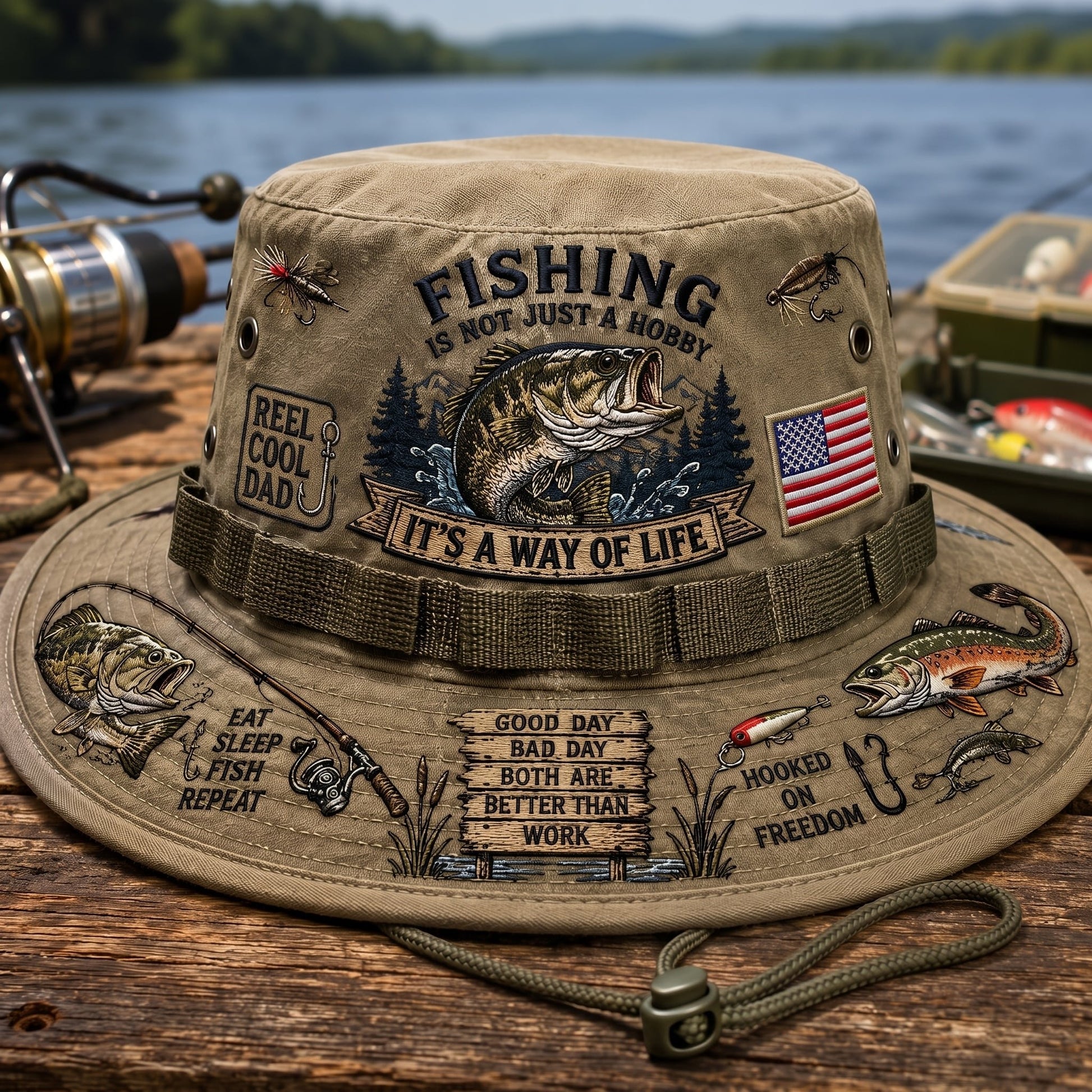 🔥Last Day 49% OFF -🎣 Fishing Is a Way of Life Boonie Hat