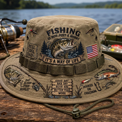 🔥Last Day 49% OFF -🎣 Fishing Is a Way of Life Boonie Hat