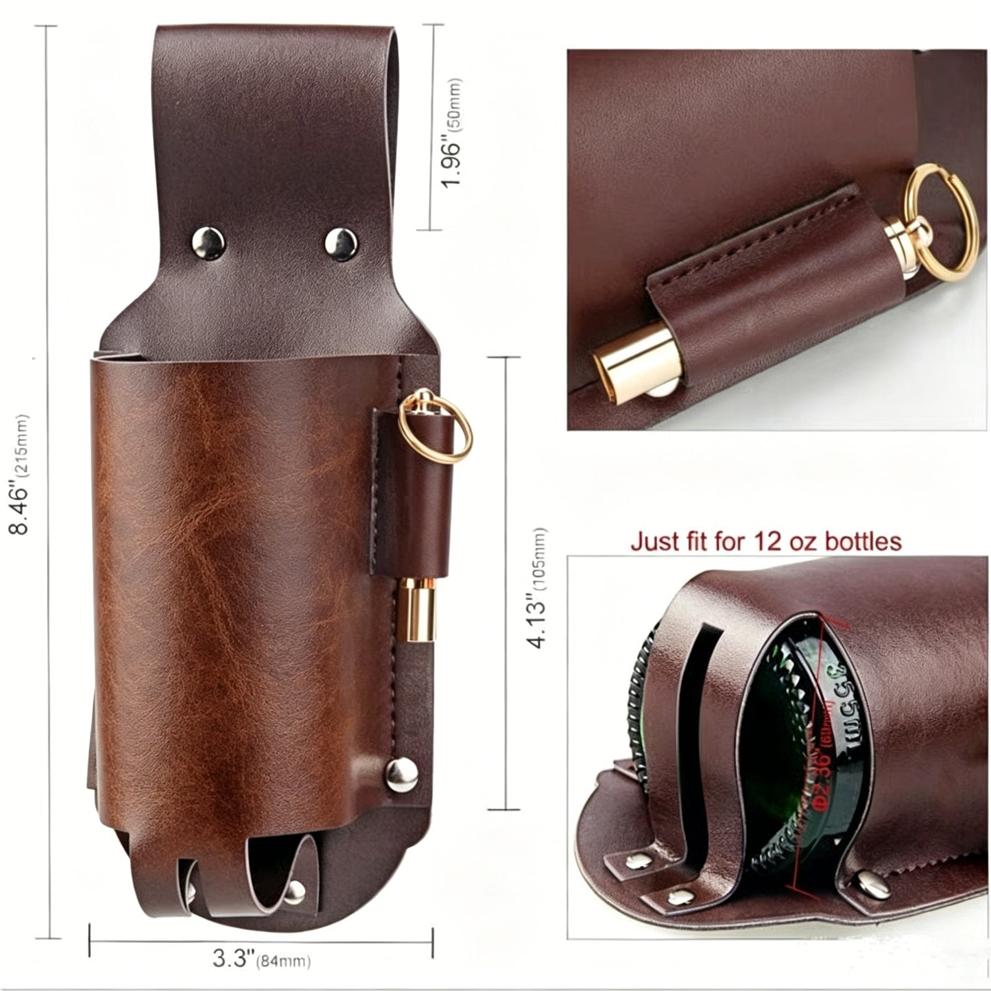 Leather Beer Holster Belt