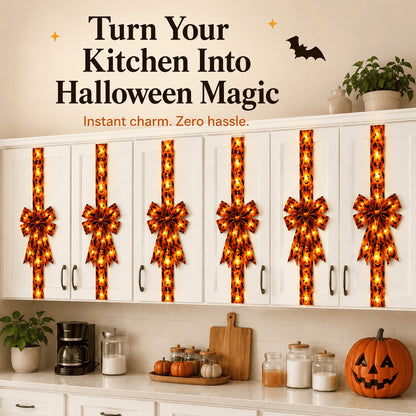 🔥Last Day 50% OFF 🎃Light-Up Halloween Cabinet Door Bow / Ribbon Decor