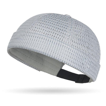 😍Men’s Breathable Brimless Docker Hat – Lightweight Mesh Skull Cap for Summer Outdoor Wear