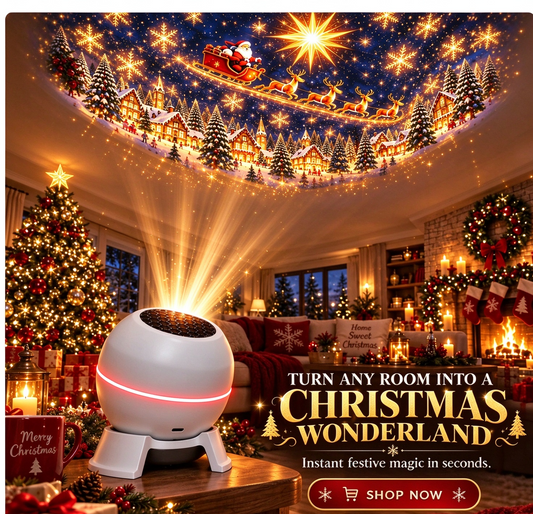 🔥LAST DAY 49% OFF -🎄 Magical Christmas Projection Night Light – Transform Any Room Into A Holiday Wonderland🎄