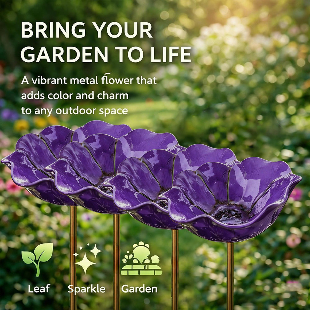 💖🎁Handmade Metal Flower Garden Stake🐦
