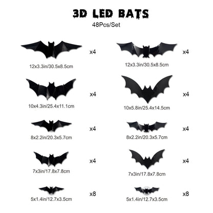 3D LED Bat Halloween Decorations – Create A Spooky Glow For Your Home