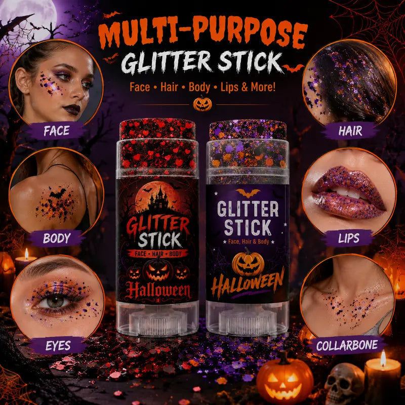 ✨ Halloween Glitter Face Stick – 🎃Add Instant Sparkle to Your Spooky Look