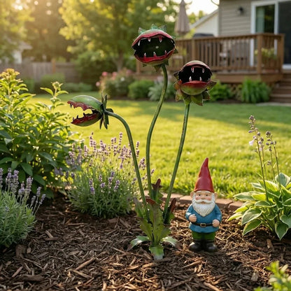 LAST DAY 50% OFF - Whimsical Metal Carnivorous Plant Garden Stake