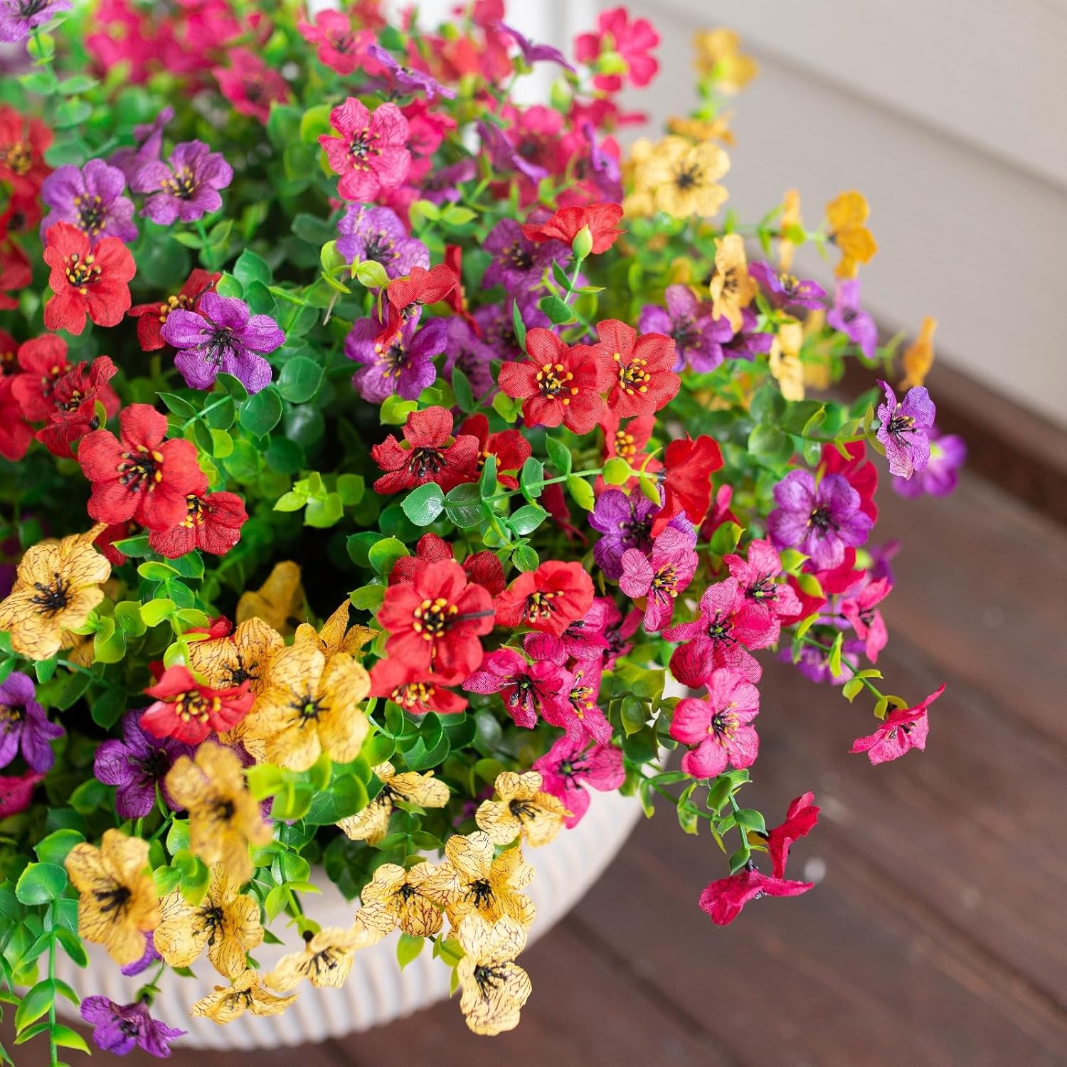 💐Buy More Save More! Artificial Violet Silk Flowers – 6 Colors, Perfect for Home & Wedding Decor